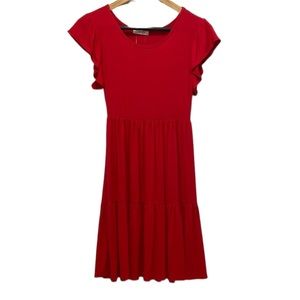 NWT Olivia Rae Red Stretch Comfy Casual Dress Women Size S